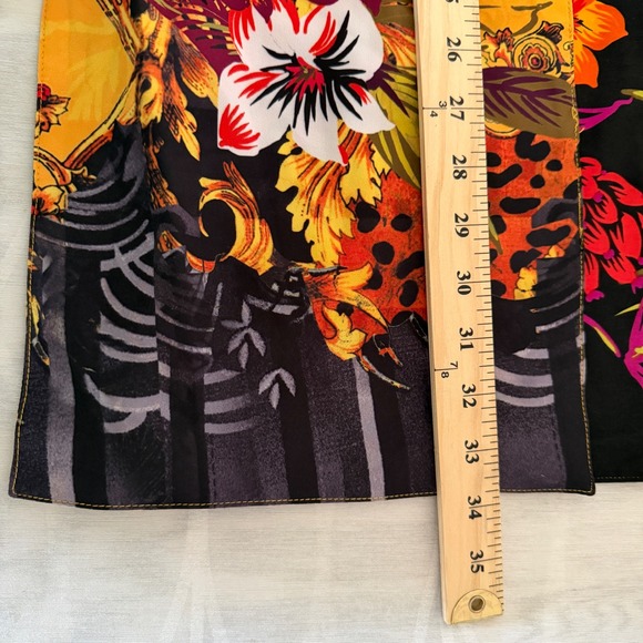 NYGARD Yellow Floral Print Kimono Cardigan Duster Luxury Jacket size S - Picture 7 of 9